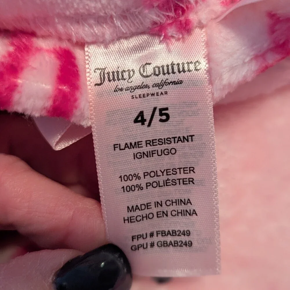 NWT Juicy Girls (4/5) 2-Pack Fleece Pyjama Bottoms/Boxers/Sleep Set